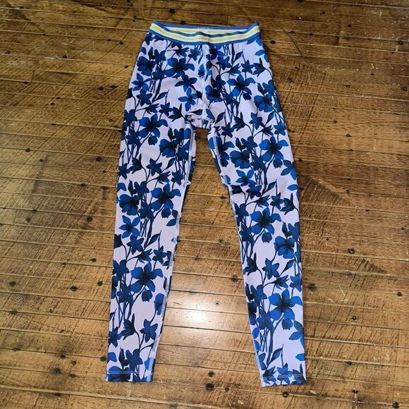 Beyond Yoga x Soul collab purple blue floral S leggings - Picture 1 of 3